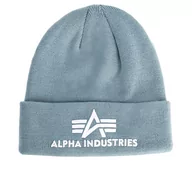 Czapki i chusty sportowe damskie - Czapka Alpha Industries 3D Beanie 168910134 - niebieska - miniaturka - grafika 1