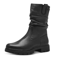 Kozaki damskie - Tamaris Comfort damskie eleganckie buty z podszewką Easy Stretch i Tex, modne kozaki, Black Nappa, 41 EU, Czarna papka, 41 EU - miniaturka - grafika 1