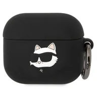 Akcesoria do słuchawek - Etui / Pokrowiec Karl Lagerfeld 3D Logo NFT Choupette Head na Airpods 3 (KLA3RUNCHK) Czarne - miniaturka - grafika 1