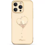 Etui i futerały do telefonów - Kingxbar Wish Series etui iPhone 14 Plus ozdobione kryształami złote - miniaturka - grafika 1