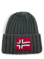 Czapki męskie - Napapijri Czapka męska Mężczyźni Sztuczne włókno zielony jednolity, ONE SIZE - miniaturka - grafika 1