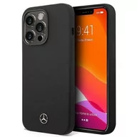 Etui i futerały do telefonów - Mercedes Nakładka do iPhone 14 Pro Max 6,7" MEHMP14XSILBK czarna hardcase Silicone Line Magsafe - miniaturka - grafika 1