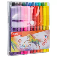 Przybory szkolne - Flamastry pisaki markery mazaki Deli 24 kolory ColoRun - miniaturka - grafika 1