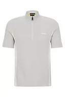 Bluzy męskie - BOSS Męska bluza z dzianiny Zinos, szary jasny pastelowy (Light/Pastel Grey), M - miniaturka - grafika 1