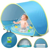 Namioty - Namiot Plażowy Parawan POP-UP 2w1 z basenem +Torba D831 - miniaturka - grafika 1