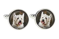 Spinki do mankietów i krawatów - West Highland White Terrier, Westie - spinki do mankietów, ozdoba koszuli, zawieszka do koszuli marki Art-Dog - miniaturka - grafika 1
