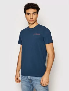 Koszulki męskie - Pepe Jeans T-Shirt Ramon PM507849 Niebieski Slim Fit - grafika 1
