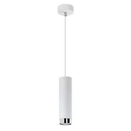 Lampy sufitowe - Lampex Hava lampa wisząca 1-punktowa biała/srebrna LPX0092/1 BIA LPX0092/1 BIA - miniaturka - grafika 1
