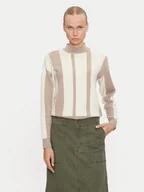 Swetry damskie - Vero Moda Sweter Gold New Art 10311357 Beżowy Regular Fit - miniaturka - grafika 1
