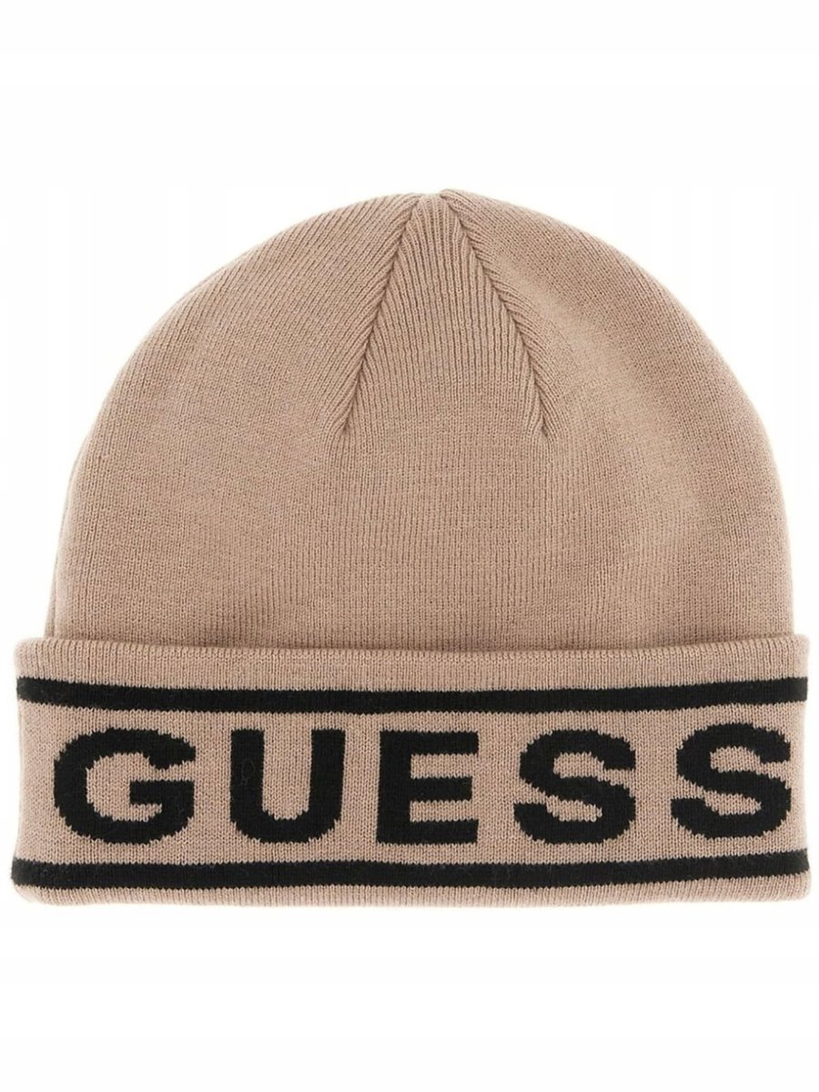 Czapka męska Guess M4BZ06 Z3H82 zimowa beżowa