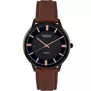 Zegarki męskie - Czarny męski zegarek na pasku PACIFICX0060-11 - miniaturka - grafika 1
