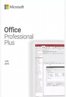 Microsoft Office Professional 2019 Plus 1 PC Microsoft - Gry PC Cyfrowe - miniaturka - grafika 1