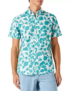 Koszule męskie - Springfield Męska koszula z nadrukiem kwiatowym, wzór zielony, L - grafika 1