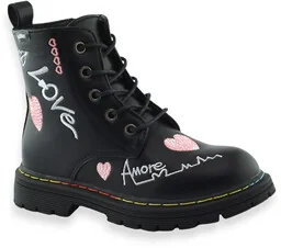 Glany dziewczęce trapery przejściowe Befado 169X/Y019 Love - Buty dla dziewczynek - miniaturka - grafika 1