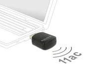 Karty sieciowe - DeLOCK 12502 karta sieciowa WLAN 867 Mbit/s - miniaturka - grafika 1