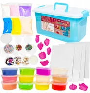 Masy plastyczne - Zestaw Do Robienia Slime Gluty Dla Dzieci Glinka Foremki Naczynia W Kuferku - miniaturka - grafika 1