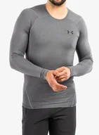 Bluzy sportowe męskie - Bluza Under Armour HG Armour Comp LS - carbon heather/black - miniaturka - grafika 1