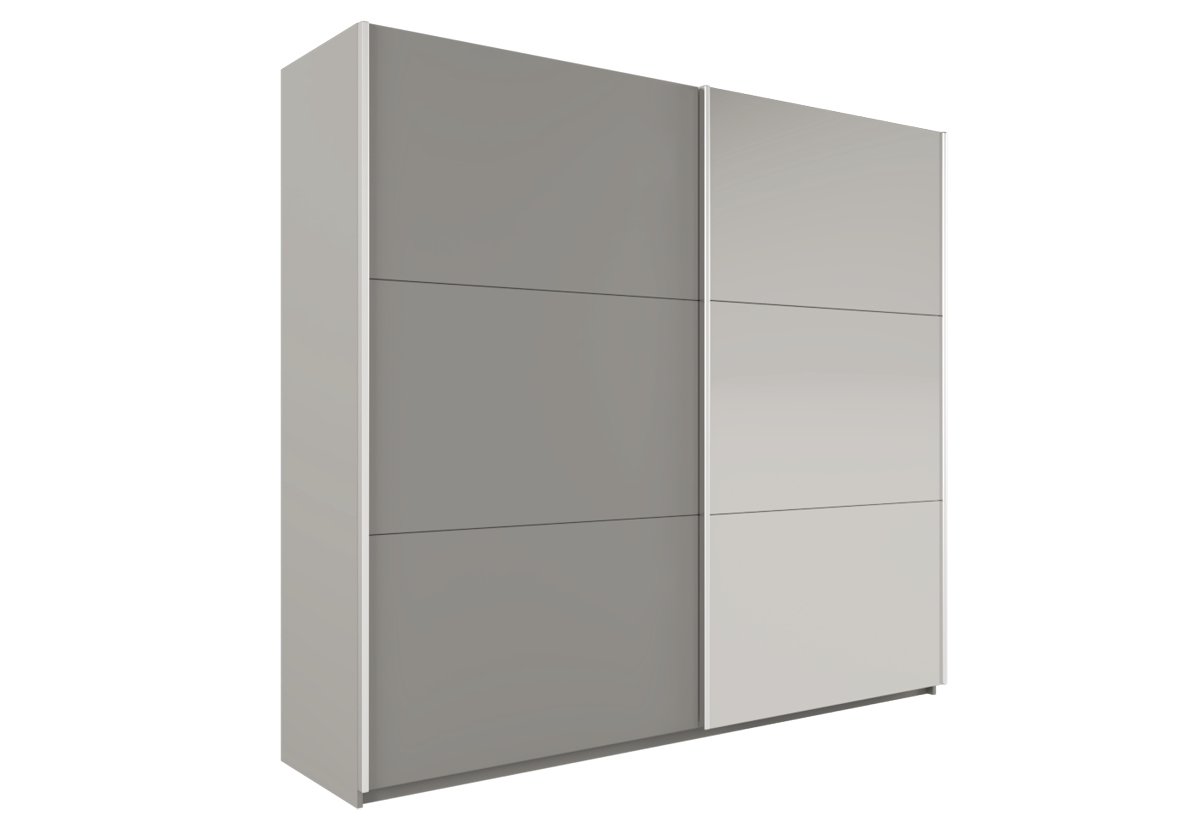 Szafa z drzwiami przesuwnymi Vago 150, szafa 2-drzwiowa z 1 lustrem, nowoczesna szafa, szafa o wymiarach: 151 x 215 x 65 cm