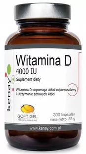 KenayAG Kenay Witamina D 4000 IU 300caps - Witaminy i minerały dla sportowców - miniaturka - grafika 1