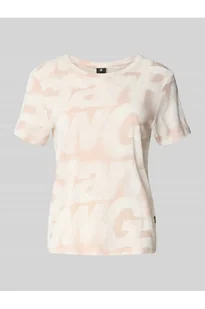 T-shirt z okrągłym dekoltem i detalem z logo - G-Star Raw - Koszulki i topy damskie - miniaturka - grafika 1