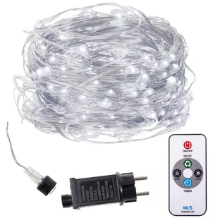 Lampki choinkowe z pilotem 480 led druciki na prąd biały zimny CL0513 - Oświetlenie świąteczne - miniaturka - grafika 1