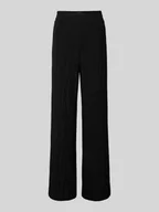 Spodnie damskie - Spodnie materiałowe o rozkloszowanym kroju z efektowną przędzą model ‘NAREEN’ - miniaturka - grafika 1