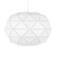 Lampy sufitowe - Beliani Lampa wisząca biała REWA - miniaturka - grafika 1