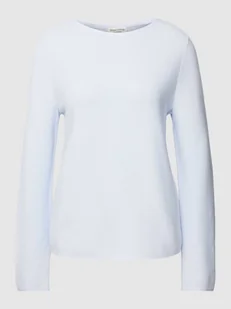 Sweter z dzianiny w jednolitym kolorze - Swetry damskie - miniaturka - grafika 1
