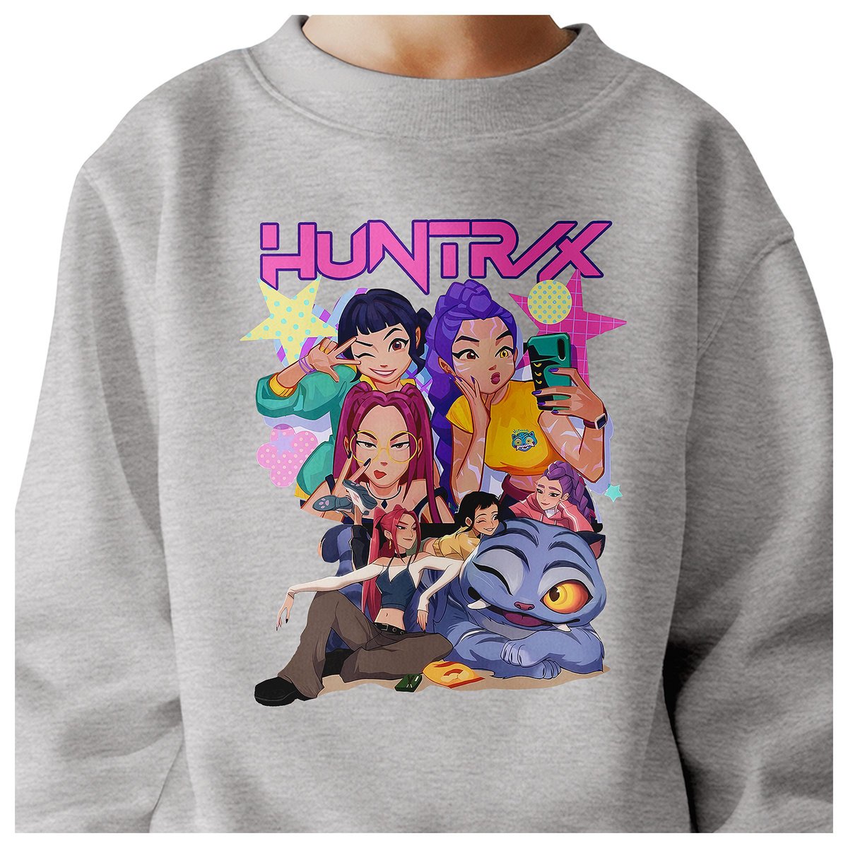 BLUZA DZIECIĘCA KPOP DEMON HUNTERS HUNTRIX 122-128 BAWEŁNIANA JAKOŚĆ