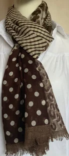 Szal PREMIUM WISKOZA Otulacz BANDANA Szalik PIEKNY - Apaszki i szaliki damskie - miniaturka - grafika 1