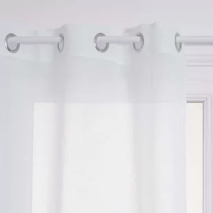 Atmosphera Zasłona dekoracyjna na okno lniana 140 x 240 cm kolor biały Zasłona dekoracyjna na okno lniana 140 x 240 cm kolor biały - Zasłony - miniaturka - grafika 1