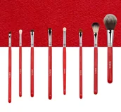 Pędzle do makijażu - IBRA ZESTAW PĘDZLI DO MAKIJAŻU 8 SZTUK + ETUI - miniaturka - grafika 1