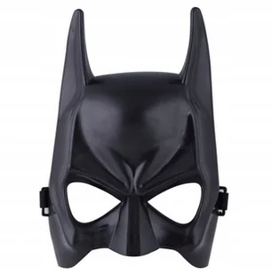Maska BATMAN superbohater czarna Gohtam Halloween - Dodatki do strojów karnawałowych - miniaturka - grafika 1