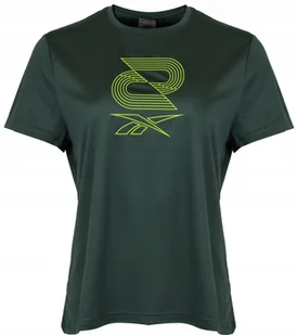 REEBOK - KOSZULKA DAMSKA Running SW Graphic Tee HT6005 sportowa ZIELONA - Koszulki i topy damskie - miniaturka - grafika 1