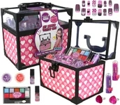Zabawy w naśladowanie dorosłych - Zestaw do malowania makijażu paznokci w kuferku dla dzieci kosmetyki u349 - miniaturka - grafika 1