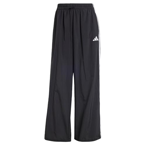 adidas Kobiety ESSENTIALS 3-STRIPES LIFESTYLE WOVEN PARACHUTE PANTS, Black/White, M
