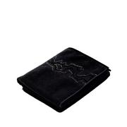 Ręczniki - Ręcznik KĄPIELOWY RINES z paskami lureksowymi czarny 70x130cm HOMLA - miniaturka - grafika 1
