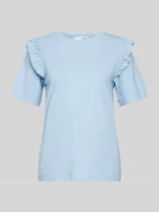 T-shirt z falbanami model ‘CILLEE’ - Koszulki i topy damskie - miniaturka - grafika 1