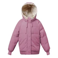 Kurtki damskie - Zimowa kurtka damska z kapturem - Fioletowy - miniaturka - grafika 1