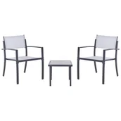 Meble ogrodowe - Zestaw mebli balkonowych TAVOLETO Metal Szary - miniaturka - grafika 1