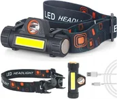 Latarki - Latarka Czołowa Czołówka Lampka Z Magnesem 4w1 Cob - miniaturka - grafika 1