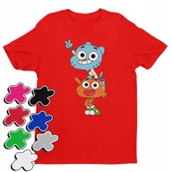 Koszulki męskie - Koszulka T-Shirt Dziecięca Z Nadrukiem Gumball Darwin Różne -M 134-140 - miniaturka - grafika 1