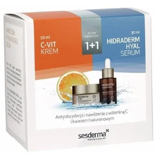Sesderma promocyjny zestaw C-Vit nawilżający krem do twarzy 50 ml + Hidraderm Hyal serum liposomowe 30 ml - Zestawy kosmetyków damskich - miniaturka - grafika 1