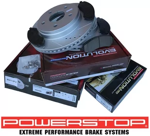 Przednie klocki Z17 + wiercone nacinane tarcze hamulcowe POWERSTOP EVOLUTION Chrysler Aspen - Tarcze hamulcowe - miniaturka - grafika 1
