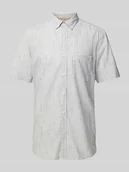 Koszule męskie - Koszula casualowa o kroju regular fit z fakturowanym wzorem - miniaturka - grafika 1