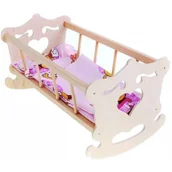 Akcesoria dla lalek - Kołyska drewniana z motywem serca - Malimas - miniaturka - grafika 1