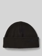Czapki męskie - Czapka beanie z szerokim brzegiem i wyhaftowanym logo - miniaturka - grafika 1
