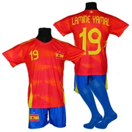 Piłka nożna - Strój piłkarski dla dzieci LAMINE YAMAL Hiszpania - komplet sportowy + gratis - miniaturka - grafika 1