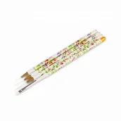 Akcesoria do paznokci - Pędzelki do zdobień - zestaw 4szt. (w kwiaty) - miniaturka - grafika 1