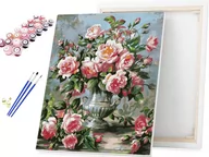 Malowanie po numerach - Obraz do Malowania po numerach Bukiet Róż 40x50cm / beliart - miniaturka - grafika 1